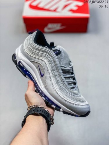 nike Air Max 97 Action Grape Silver Bullet Low-Top Sports Shoes 921826-109 Si