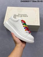 Italian Luxury Brand Alexander Mcqueen Sole Leather Sneakers Low-Top Fashion Thi