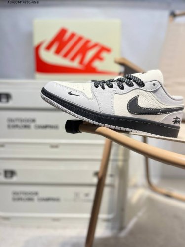 Company-Grade Top-Grain Leather Pistol X Jordan Air Jordan 1 Low Aj1 Low-Top Ser