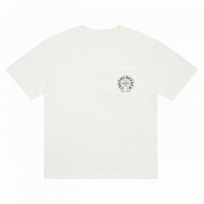 High-End Chrome Hearts Sanskrit Horse Hoof Print Short-Sleeve Shirt! Small Pocke