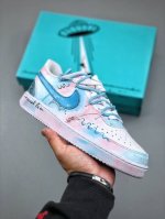 Nike Court Vision 1 Low "Half Summer Evening" Hand-Painted Graffiti Custom Sneak
