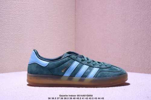 Adidas Originals Gazelle Indoor Retro Three-Leaf Clover Slip-Resistant Transpare
