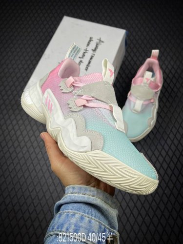 D Adidas Trae Young 1 Cotton Candy Trae Young's First Generation Low-Top Basketb