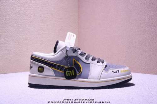 High-End Custom Travis Scott X Jordan 1 Low Los Angeles Purple And Gold Lakers J