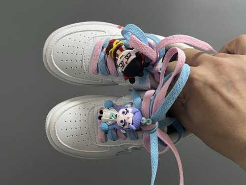 Air Force One Double Lace Velcro Cartoon Children's Casual Shoes Size: 26-37 Cla