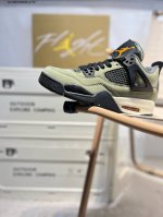 Nike Air Jordan 4 Retro Black Military Blue Michael Jordan Aj4 Mid-Top Retro Cas