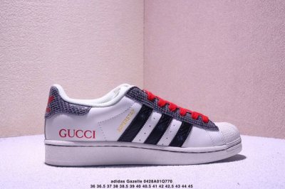 Adidas Gazelle Indoor W Custom Shell Toe Gucci Clover Casual Non-Slip Wear-Resis