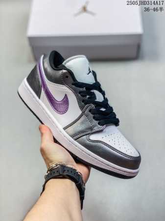 Jordan Air Jordan 1 Low Purple Black Aj1 Joe 1 Low Top Casual Shoes Hj5910 105 S - Click Image to Close