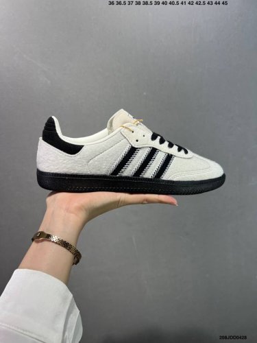 Adidas Originals Samba Og"Wonder White Black Pony"Samba Series Gentleman German