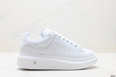 Authentic Italian Luxury Brand Alexander Mcqueen Sole Leather Sneakers Low-Top F
