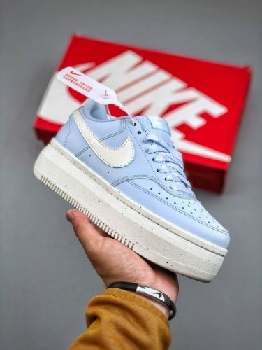Nike Court Vision Alta Thick-Soled Low-Top Casual Skateboard Shoes Dz5394-400 Si