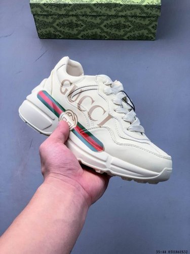 Collection Gucci Rhyton Vintage Trainer Sneaker. Faded Parisian Grandpa Trend, W