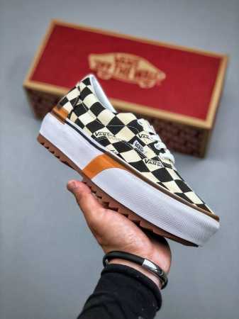 Exclusive Published Vans Women's Shoes Plaid Black And White Fashion All-Match L - Click Image to Close