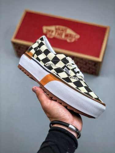 Exclusive Published Vans Women's Shoes Plaid Black And White Fashion All-Match L
