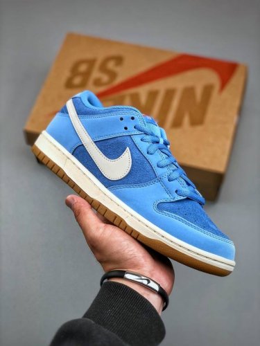 Nike Sb Dunk Low Pro Zoom University Blue Raw Rubber Sole Fj1674-401 Exclusive E