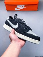 Uion La X Air Jordan Aj1 Ko Low Retro Basketball Shoes. Designed With Canvas And