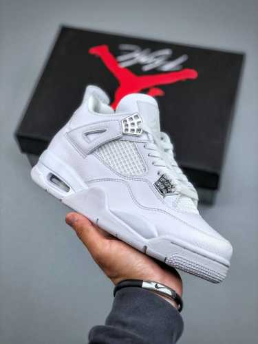 air Jordan 4 Retro Pure Money Pure White And Silver Buckle Aj4 Jordan 4Th Gen