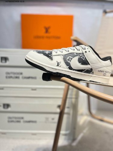 Nike Sb Dunk Low Lv Collaboration Anniversary High-End Custom Low-Top Casual Sne