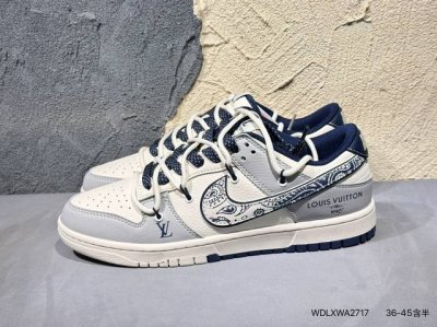 New Arrival Real-Life Photos: Nike Sb Dunk Low Lv Series, Lace-Up Graffiti Gray