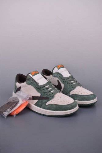 fragment X Travis Scott Corporate-Level Air Jordan 1 Low Three-Party Joint In