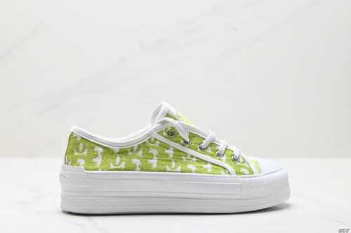 Genuine Dior Walk N Series Presbyopia Embroidered Thick-Soled Canvas Shoes Casua