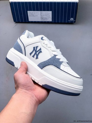 Company-Level! Mlb Chunky Liner Thick-Soled Casual Running Shoes With Ny Print A
