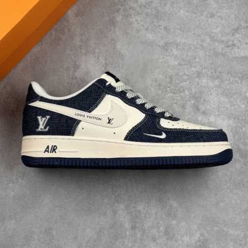 Local Core Private Nike Air Force 1'07 Low Lv Collaboration Beige Blue Air Force