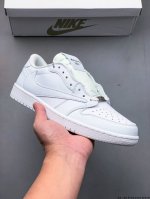 Company-Level First Layer! Nike Air Jordan 1 Low Aj1 Qiao 1 Inverted Hook Low-To