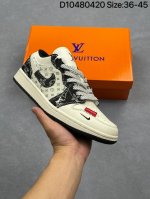 Nike Sb Dunk Low X Louis Vuitton Lv Joint-Black And White Dark Print Pure Origin