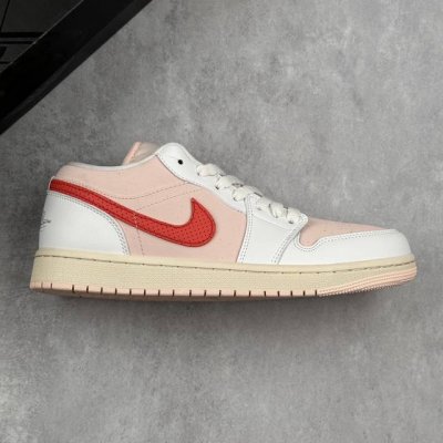 Local Core Private Air Jordan 1 Low Aj1 Joe 1 White Pink Low-Top Cultural Casual