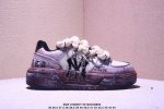 Company-Grade Mlb Chunky Liner Sl Canvas Retro Print Dad Shoes With 3D Protectiv