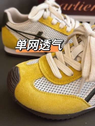 Authentic Trendy Brand Asics Single-Net Same Style 28-37 This Year's Yellow Is A