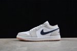 Cj Edition Pure Original Air Jordan 1 Low Aj1 Joe 1 Latte Blue Swoosh Low-Top Cu