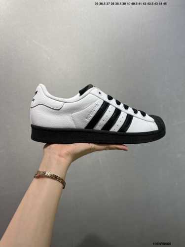 Adidas Originals Superstar 2 White/Black Retro Style Slip-Resistant Durable Low-