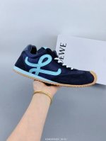 Genuine Loewe Ballet Runner 2.0 Calfskin Round Toe Lace-Up Low-Top Lifestyle Cas
