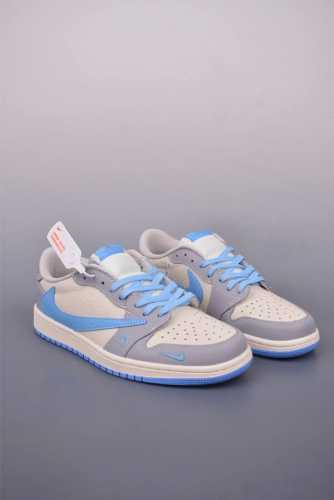 fragment X Travis Scott X Lv Air Jordan 1 Low Three-Party Joint Inverted Hook