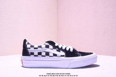 Vulcanized Process Vans Sk8-Low Classic Black And White Checkered Low-Top Casual