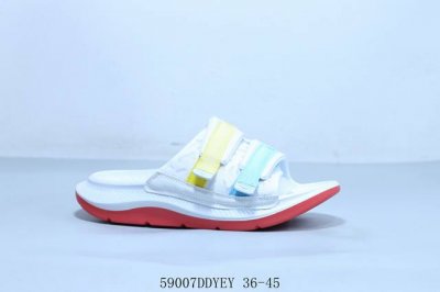 Hoka Summer Versatile Beach Magic Tape Flip-Flop Solid Color Simple Indoor Slipp