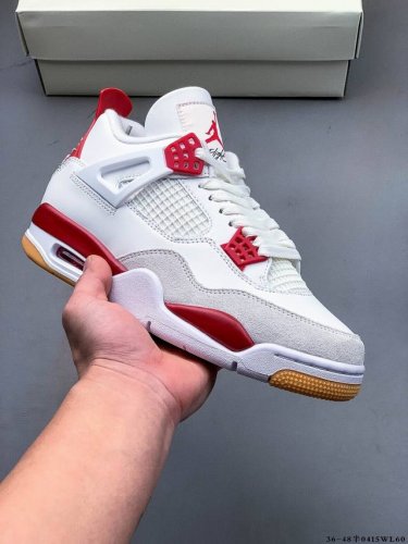 Pure Original Version! Air Jordan 4 Retro Og Cement Aj4 Joe 4 Retro Casual Sport