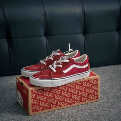 Core Private Shawn Yue's Same Style Vans Sk8-Low Wine Red Hit Is Here Vans Sk8-L
