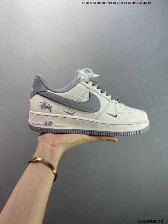 Corporate Nike Air Force 1 07 Low Stussy Co-Branded Blue Line Nike Hook Air Forc - Click Image to Close