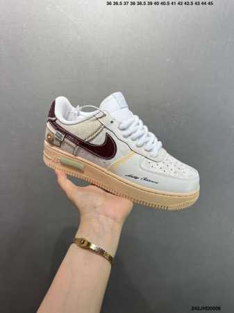 Company-Grade Nike Air Force 1 Low '07 Low-Top Casual Skate Shoe Custom Leather - Click Image to Close