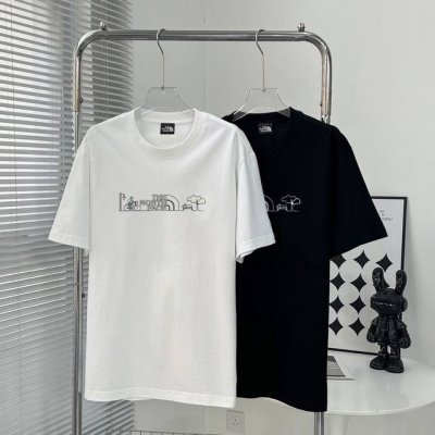 North Face New Printed Short-Sleeve T-Shirt! Youthful And Versatile! The Loose C