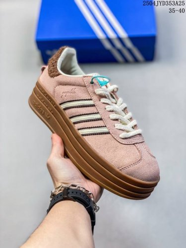 Ad Originals Gazelle Bold W Three-Layer Low-Top Wear-Resistant Thick-Soled Heigh