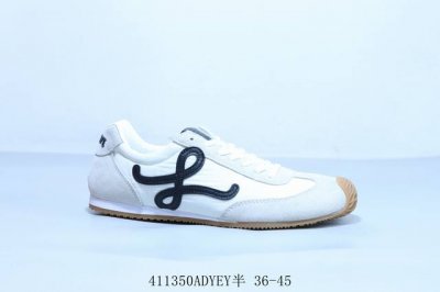Loewe Ballet Runner 2.0 Calfskin Round Toe Lace-Up Low-Top Waffle Series Lifesty