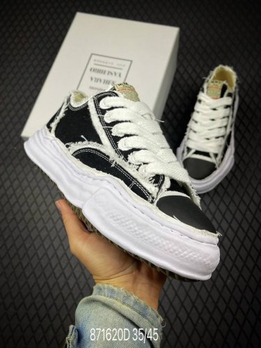 D Maison Mihara Yasuhiro X Mmy Amiri Skel-Top Low Round Toe Lace-Up Low-Top Canv
