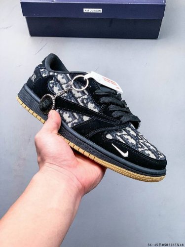 Company-Grade Top Layer! Nike Air Jordan 1 Low Aj1 Joe 1 Reverse Swoosh Low-Top