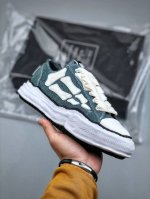 Maison Mihara Yasuhiro X Amiri Skel-Top Low Round Toe Lace-Up Low-Top Canvas Sho