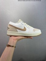 Corporate-Level Air Jordan Aj1 Low Low-Top White And Brown Ib8855-121 Brand New
