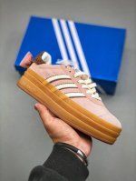 Adidas Originals Gazelle Bold W Three-Layer Sole Low-Top Durable Thick-Soled Ele